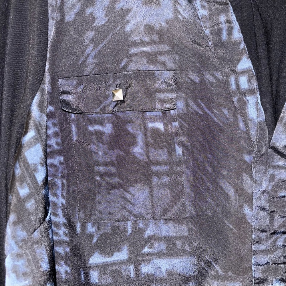 Rock & Republic Black and Blue Plaid Blouse - Picture 4 of 7